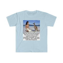 Load image into Gallery viewer, Printify T-Shirt Light Blue / S Unisex Softstyle T-Shirt - Kangaroo