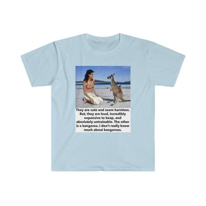 Printify T-Shirt Light Blue / S Unisex Softstyle T-Shirt - Kangaroo