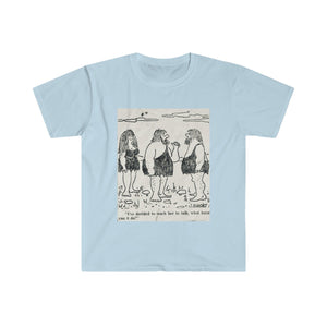 Printify T-Shirt Light Blue / S Unisex Softstyle T-Shirt - Teach her to talk