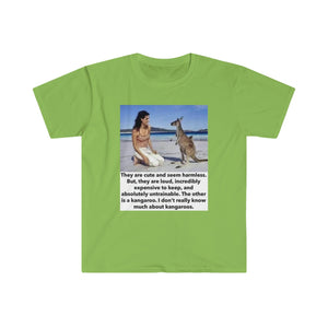 Printify T-Shirt Lime / S Unisex Softstyle T-Shirt - Kangaroo