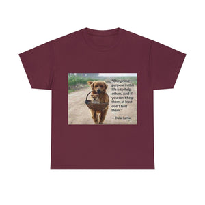 Printify T-Shirt Maroon / S Unisex Heavy Cotton Tee - Help Others