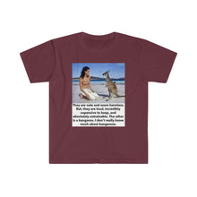 Load image into Gallery viewer, Printify T-Shirt Maroon / S Unisex Softstyle T-Shirt - Kangaroo