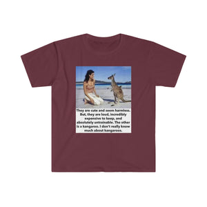 Printify T-Shirt Maroon / S Unisex Softstyle T-Shirt - Kangaroo