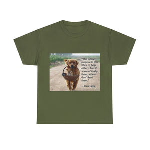 Printify T-Shirt Military Green / S Unisex Heavy Cotton Tee - Help Others