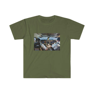 Printify T-Shirt Military Green / S Unisex Softstyle T-Shirt - From Cockpit