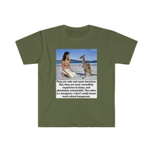 Load image into Gallery viewer, Printify T-Shirt Military Green / S Unisex Softstyle T-Shirt - Kangaroo