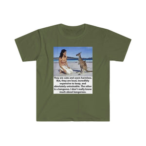 Printify T-Shirt Military Green / S Unisex Softstyle T-Shirt - Kangaroo