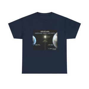 Printify T-Shirt Navy / S Unisex Heavy Cotton Tee - Kepler 452b