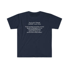 Load image into Gallery viewer, Printify T-Shirt Navy / S Unisex Softstyle T-Shirt - Changed a bulb on your resume
