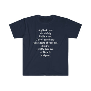 Printify T-Shirt Navy / S Unisex Softstyle T-Shirt - Ducks are not in a row