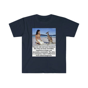 Printify T-Shirt Navy / S Unisex Softstyle T-Shirt - Kangaroo