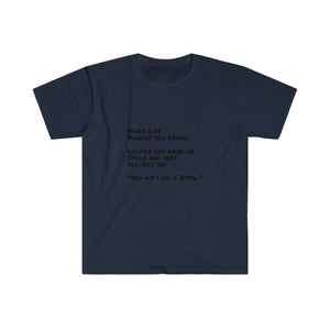 Printify T-Shirt Navy / S Unisex Softstyle T-Shirt - Life knocks you down