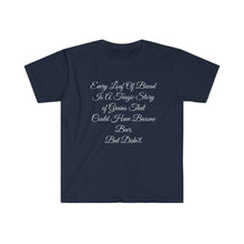 Load image into Gallery viewer, Printify T-Shirt Navy / S Unisex Softstyle T-Shirt - Loaf of Bread a tragic story that did not make beer