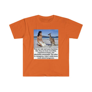 Printify T-Shirt Orange / S Unisex Softstyle T-Shirt - Kangaroo
