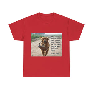 Printify T-Shirt Red / S Unisex Heavy Cotton Tee - Help Others