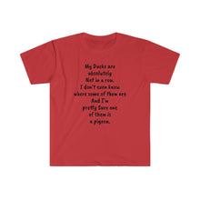Load image into Gallery viewer, Printify T-Shirt Red / S Unisex Softstyle T-Shirt - Ducks are not in a row
