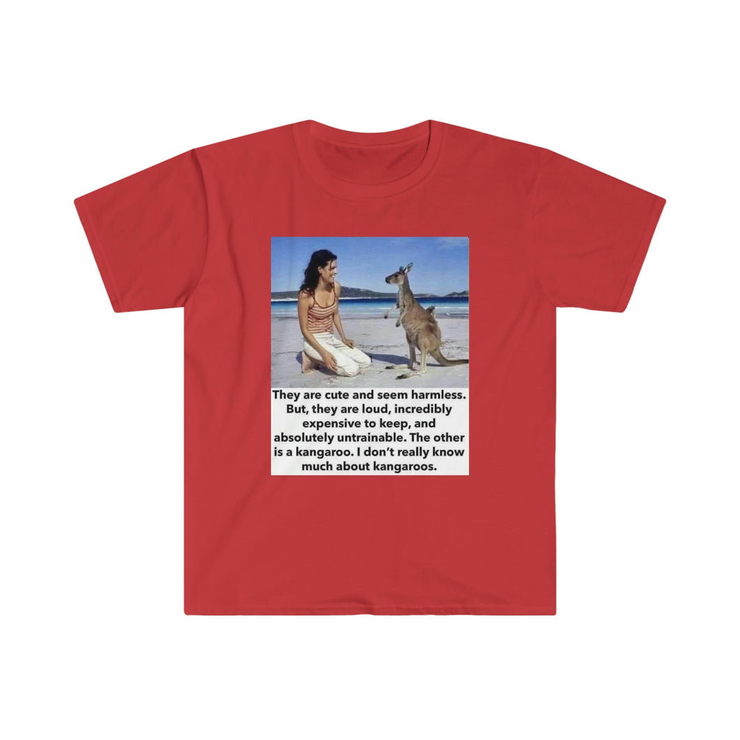 Printify T-Shirt Red / S Unisex Softstyle T-Shirt - Kangaroo