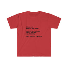 Load image into Gallery viewer, Printify T-Shirt Red / S Unisex Softstyle T-Shirt - Life knocks you down