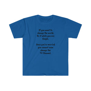 Printify T-Shirt Royal / S Unisex Softstyle T-Shirt - To Change the World