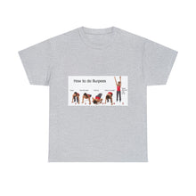 Load image into Gallery viewer, Printify T-Shirt Sport Grey / S Unisex Heavy Cotton Tee - How to do Burpees