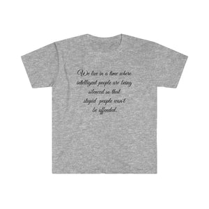 Printify T-Shirt Sport Grey / S Unisex Softstyle T-Shirt - intelligent people being silenced