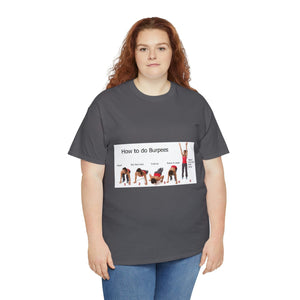 Printify T-Shirt Unisex Heavy Cotton Tee - How to do Burpees
