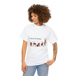 Printify T-Shirt Unisex Heavy Cotton Tee - How to do Burpees