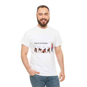 Printify T-Shirt Unisex Heavy Cotton Tee - How to do Burpees