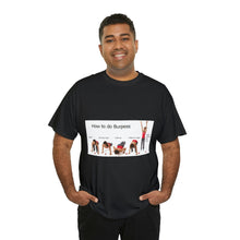 Load image into Gallery viewer, Printify T-Shirt Unisex Heavy Cotton Tee - How to do Burpees