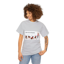 Load image into Gallery viewer, Printify T-Shirt Unisex Heavy Cotton Tee - How to do Burpees