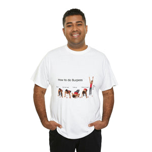 Printify T-Shirt Unisex Heavy Cotton Tee - How to do Burpees