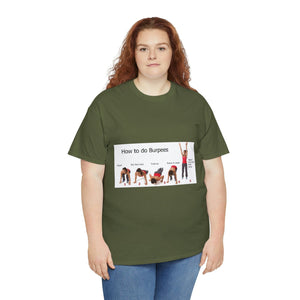 Printify T-Shirt Unisex Heavy Cotton Tee - How to do Burpees