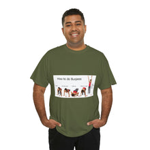 Load image into Gallery viewer, Printify T-Shirt Unisex Heavy Cotton Tee - How to do Burpees
