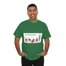Load image into Gallery viewer, Printify T-Shirt Unisex Heavy Cotton Tee - How to do Burpees