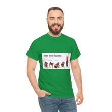 Load image into Gallery viewer, Printify T-Shirt Unisex Heavy Cotton Tee - How to do Burpees