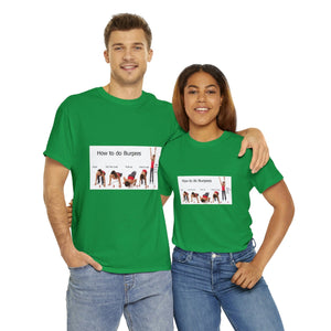 Printify T-Shirt Unisex Heavy Cotton Tee - How to do Burpees