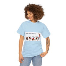 Load image into Gallery viewer, Printify T-Shirt Unisex Heavy Cotton Tee - How to do Burpees