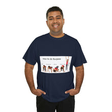 Load image into Gallery viewer, Printify T-Shirt Unisex Heavy Cotton Tee - How to do Burpees