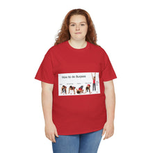 Load image into Gallery viewer, Printify T-Shirt Unisex Heavy Cotton Tee - How to do Burpees