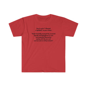 Printify T-Shirt Unisex Softstyle T-Shirt - Changed a bulb on your resume