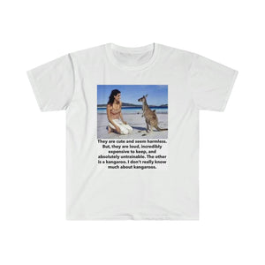 Printify T-Shirt White / S Unisex Softstyle T-Shirt - Kangaroo