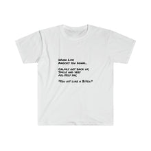 Load image into Gallery viewer, Printify T-Shirt White / S Unisex Softstyle T-Shirt - Life knocks you down