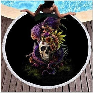 Shop2721027 Store (AliExpress) 31 / Diameter 150cm Summer Large Round Beach Towel DOG CAT and MY Side for Adults.