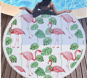 Shop2721027 Store (AliExpress) 32 / Diameter 150cm Summer Large Round Beach Towel DOG CAT and MY Side for Adults.