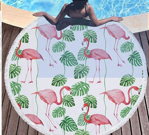 Shop2721027 Store (AliExpress) 32 / Diameter 150cm Summer Large Round Beach Towel DOG CAT and MY Side for Adults.