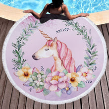 Load image into Gallery viewer, Shop2721027 Store (AliExpress) Summer Large Round Beach Towel DOG CAT and MY Side for Adults.