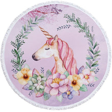 Load image into Gallery viewer, Shop2721027 Store (AliExpress) Summer Large Round Beach Towel DOG CAT and MY Side for Adults.