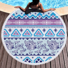 Load image into Gallery viewer, Shop2721027 Store (AliExpress) Summer Large Round Beach Towel DOG CAT and MY Side for Adults.