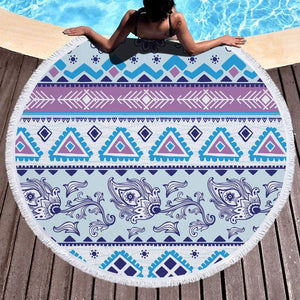 Shop2721027 Store (AliExpress) Summer Large Round Beach Towel DOG CAT and MY Side for Adults.