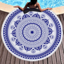 Load image into Gallery viewer, Shop2721027 Store (AliExpress) Summer Large Round Beach Towel DOG CAT and MY Side for Adults.